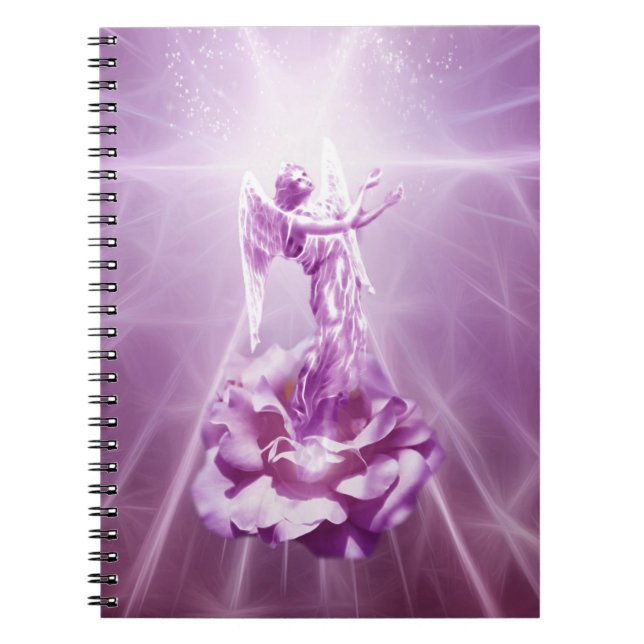 Rose pink Angel flame of love Notebook (Front)