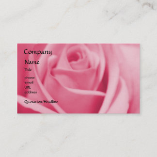 Rose - Pink - business card template