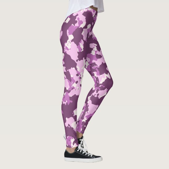 Rose Pink Camo Leggings (Right)