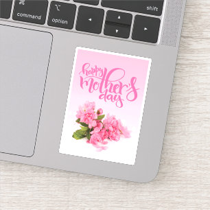 Rose Pink Carnation   HAPPY MOTHER'S DAY Sticker