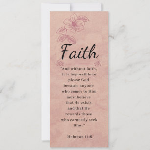 Rose Pink Floral Elegant Bible - Faith - Bookmark