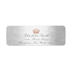 Rose Pink Glitter RSVP Crown Princess Bridal Grey