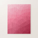 Rose pink gradient geometric mesh pattern jigsaw puzzle<br><div class="desc">Rose pink gradient geometric mesh pattern jigsaw puzzle. 
Triangle geometric mesh with light to dark ombre gradient.</div>
