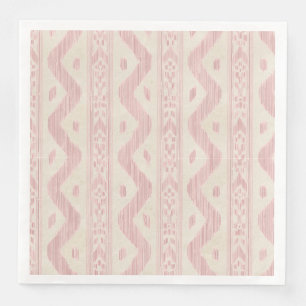Rose Pink Ikat, Woven Table Stripe Napkin
