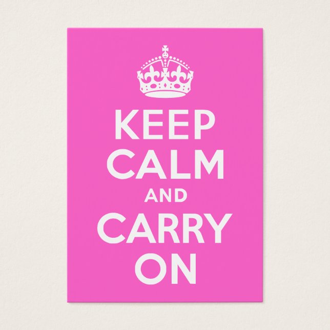 Rose Pink Keep Calm and Carry On (Front)