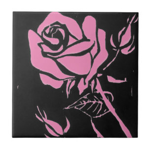 "Rose Pink" Kitchen Garden Ceramic  Tile