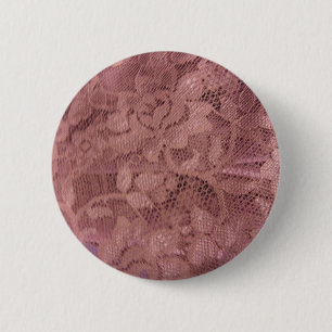 Rose Pink Lace 6 Cm Round Badge