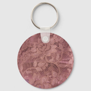 Rose Pink Lace Key Ring