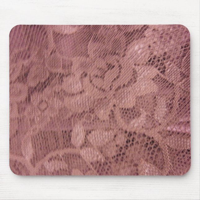 Rose Pink Lace Mouse Mat (Front)