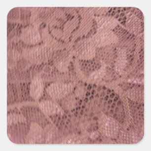Rose Pink Lace Square Sticker