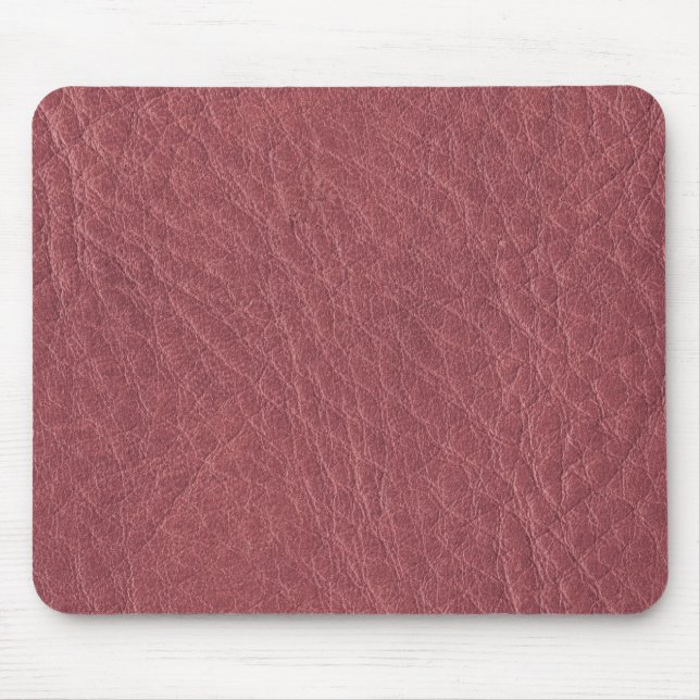Rose Pink Leather Texture Mouse Mat (Front)