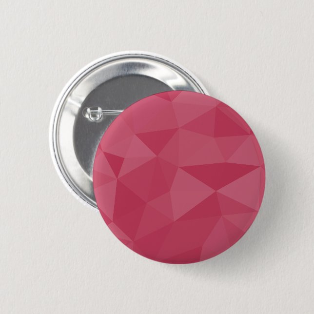 Rose pink light geometric mesh pattern 6 cm round badge (Front & Back)