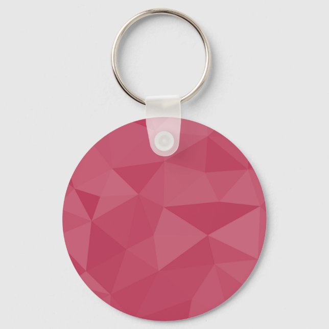 Rose pink light geometric mesh pattern key ring (Front)