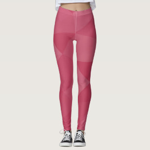 Rose pink light geometric mesh pattern leggings