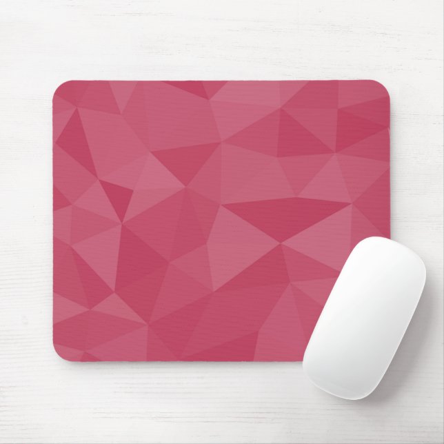 Rose pink light geometric mesh pattern mouse mat (With Mouse)