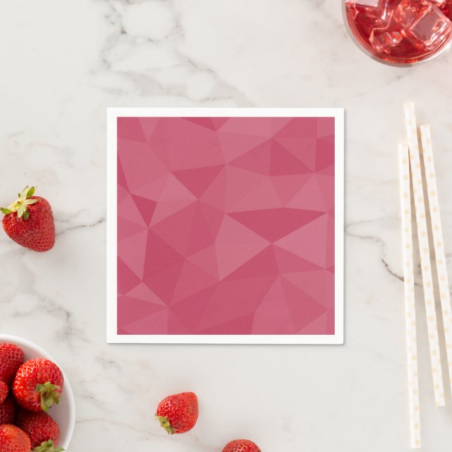 Rose pink light geometric mesh pattern napkin (Insitu)