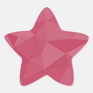 Rose pink light geometric mesh pattern star sticker