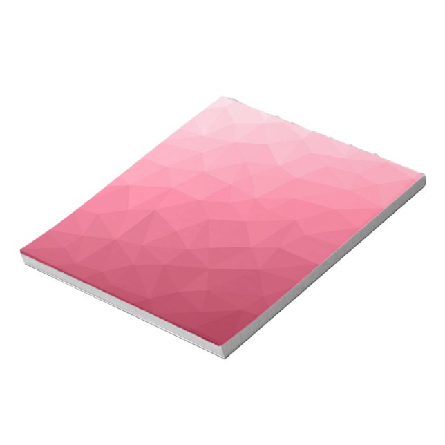 Rose pink light Gradient Geometric Mesh Pattern Notepad (Rotated)