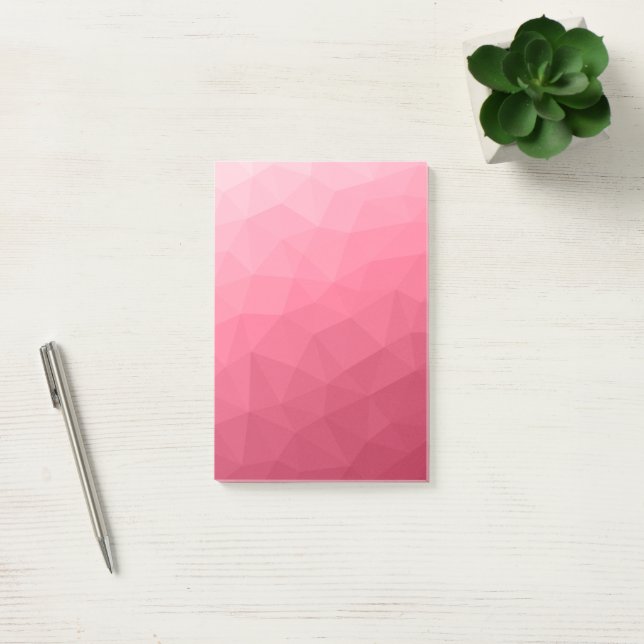 Rose pink light Gradient Geometric Mesh Pattern Post-it Notes (Office)