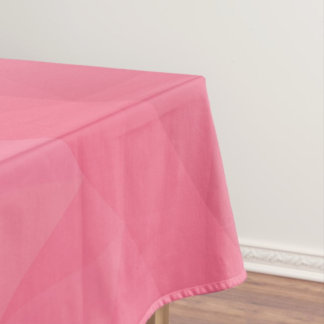Rose pink light Gradient Geometric Mesh Pattern Tablecloth (In Situ)
