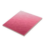 Rose pink light Gradient Geometric Mesh Pattern Tile<br><div class="desc">Colour of the year. Magenta pink ombre gradient geometric mesh pattern. 
Triangle geometric mesh with light dark pinkish red ombre gradient.</div>
