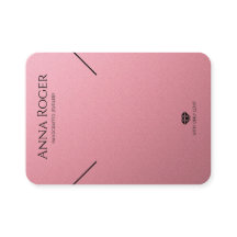 Rose Pink Logo Necklace Earrings Display Card