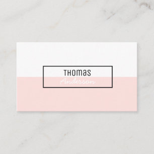 Rose Pink Minimalist Professional Simple Clear Business Card