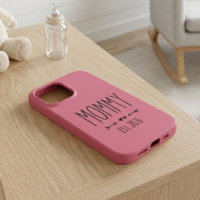 Rose Pink Mummy Est Year Minimal Typography