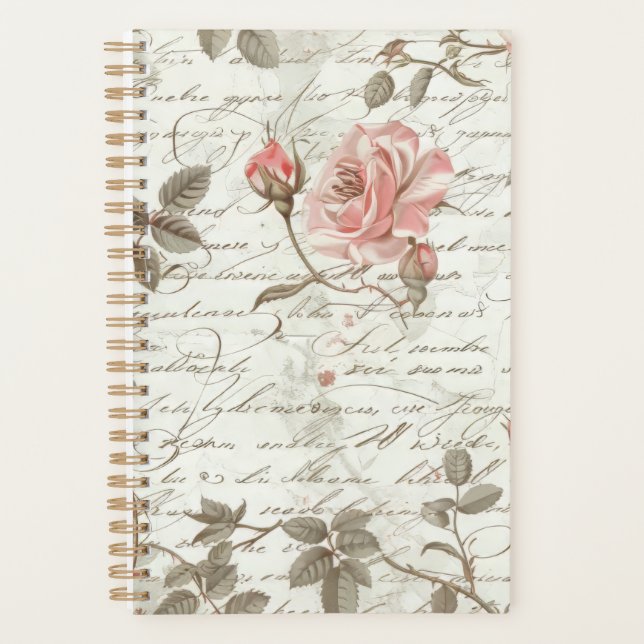 Rose Pink Notebook Planner (Front)