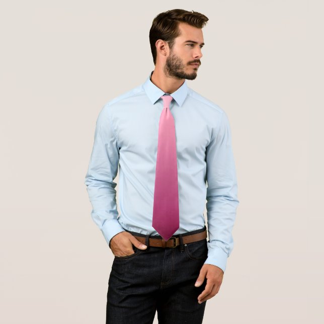  rose pink  ombre - modern neck tie (In Situ)