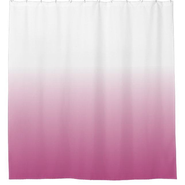 ROSE PINK OMBRE SHOWER CURTAIN (Front)