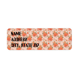 rose pink orange floral pattern wedding spring