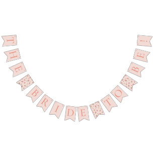 Rose Pink & Peach Floral Bunting Banner