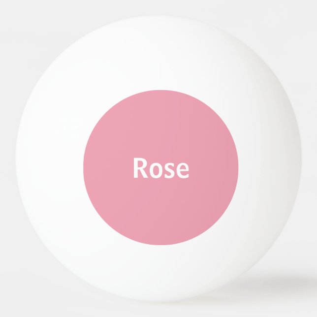 Rose Pink Personalised Ping Pong Paddle Ball (Front)