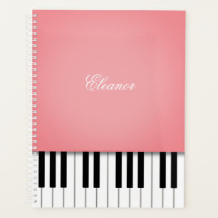 Rose Pink Piano Music Keyboard Customised Planner