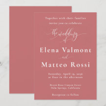 Rose Pink - Romantic Minimalist Wedding