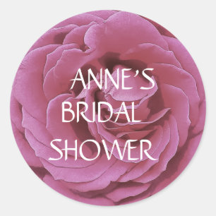 Rose , pink Rose Photo Classic Sticker