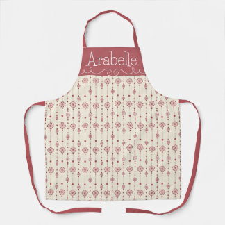 Rose Pink Snowflake Tinsel Apron