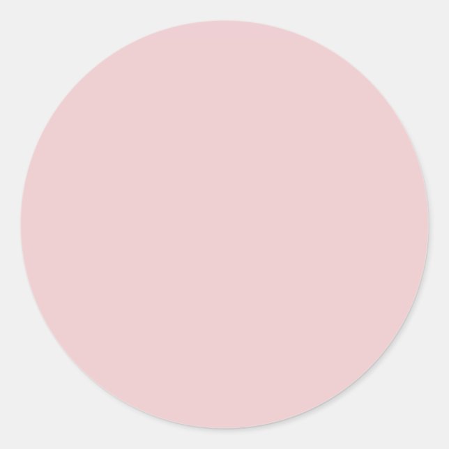 Rose Pink Solid Colour Classic Round Sticker (Front)