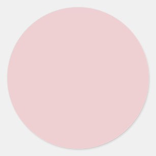 Rose Pink Solid Colour Classic Round Sticker