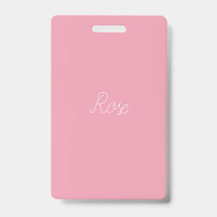 Rose Pink Template ID Badge