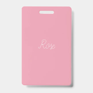 Rose Pink Template ID Badge