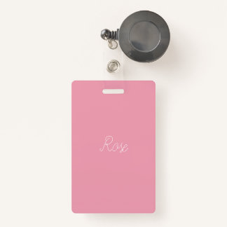 Rose Pink Template ID Badge