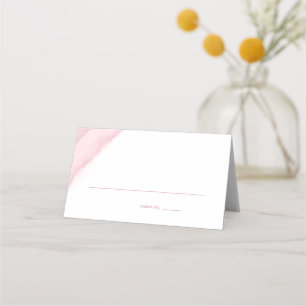 Rose Pink Watercolor Wedding Escort / Place Card