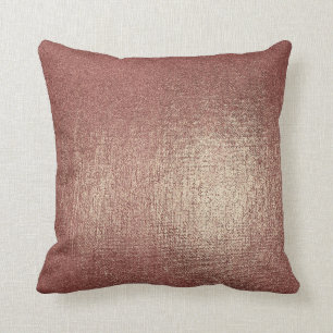Rose Powder Gold Glam Metallic Pillow