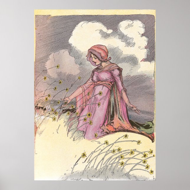 Rose Princess in Field of Flowers Poster (Front)