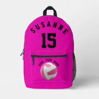 Rose Print Cut Sew Bag Volleyball Girls  Fuchsia