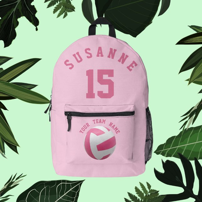 Rose Print Cut Sew Bag Volleyball Girls Pink Team (Rose Print Cut Sew Bag Volleyball Girls Pink Team)