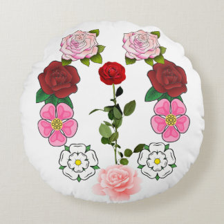 Rose Print , Elegant Rose Designs Round Cushion