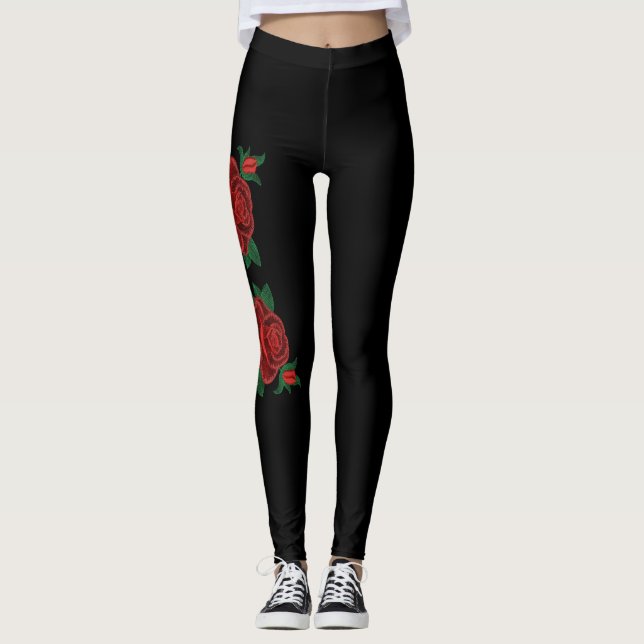 Rose Print Leggings (Front)